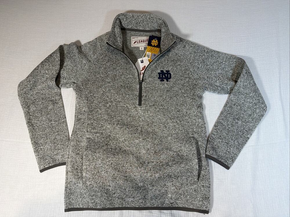 Notre Dame Fighting Irish "League 91" Brand Men’s S Thick Quarter Zip New W/Tags